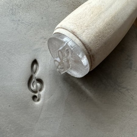 Treble clef Pottery Stamp