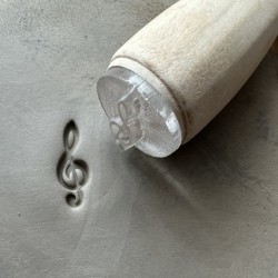 Treble clef Pottery Stamp