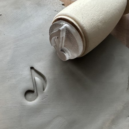Musical note Pottery Stamp