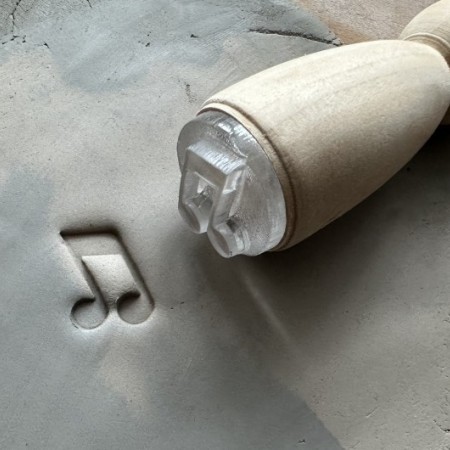 Double Musical note Pottery Stamp