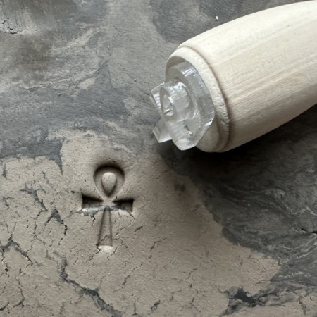 Egyptian Ankh cross Pottery Stamp