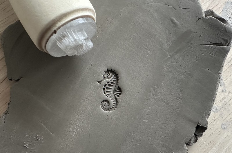 Seahorse Pottery Stamp