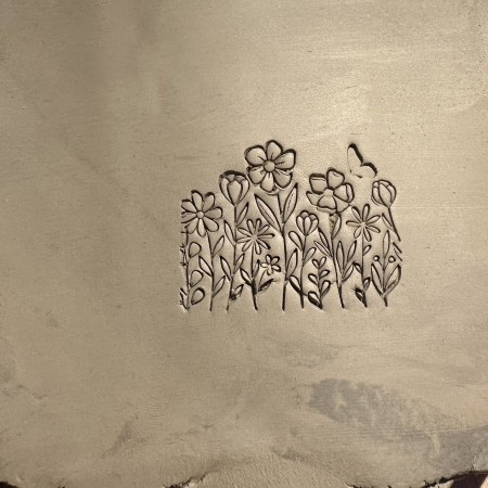 Wildflowers Pottery Stamp