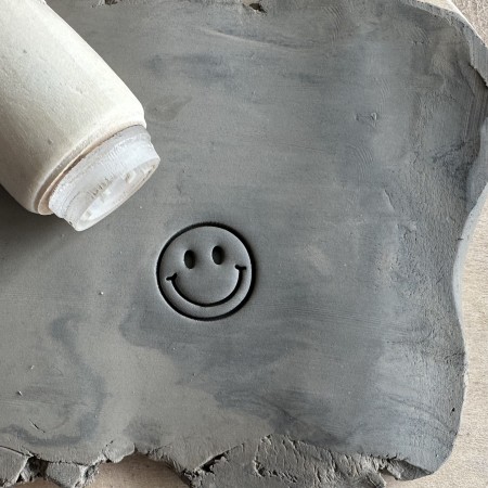 Smiling face Pottery Stamp