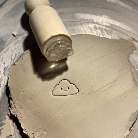 Kawaii Cloud Pottery Stamp
