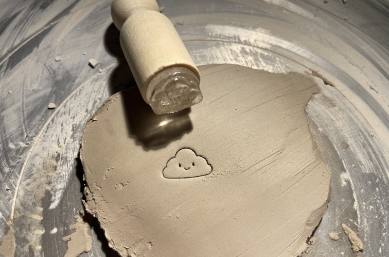 Kawaii Cloud Pottery Stamp