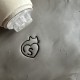 Personalized Cat Pottery Stamp with letter