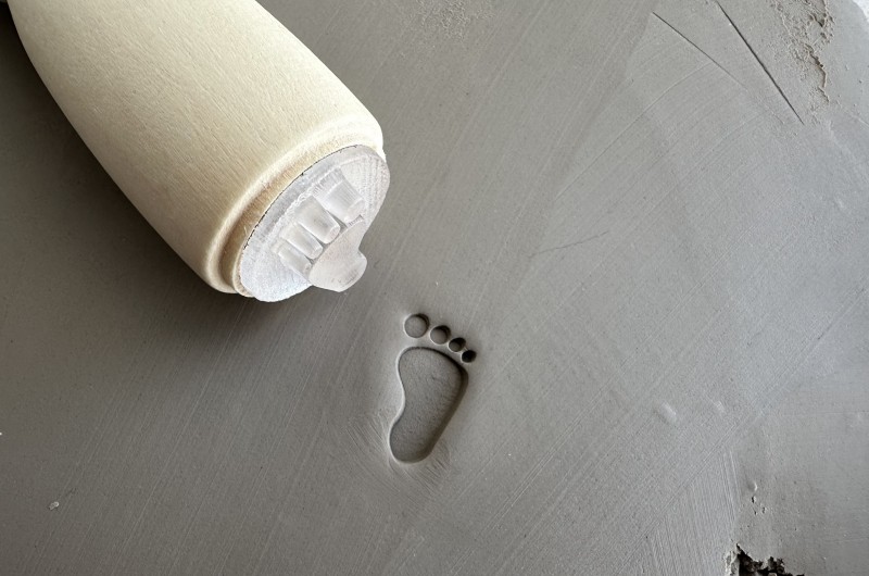 Foot pottery stamp