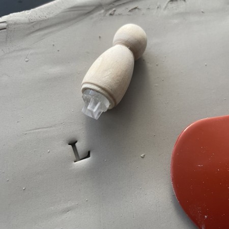 Personalized Pottery Stamp with letter