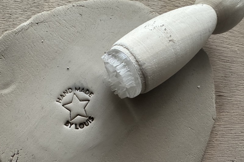Personalized Pottery Stamp with star