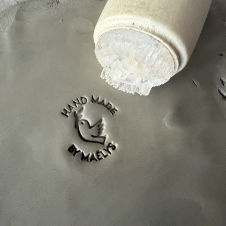 Personalized Pottery Stamp with Dove
