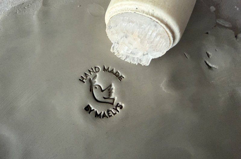 Personalized Pottery Stamp with Dove