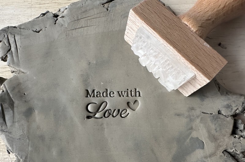 Made with Love Pottery Stamp