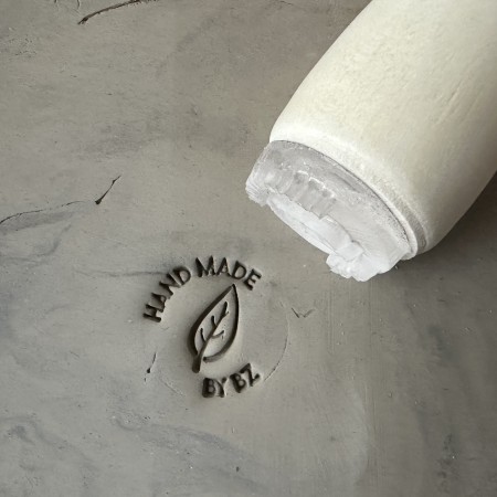 Personalized Pottery Stamp with leaf
