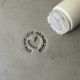 Personalized pottery stamp with heart