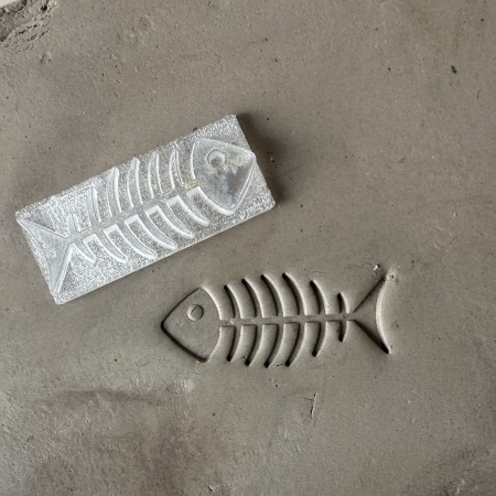 Fish bone Pottery Stamp