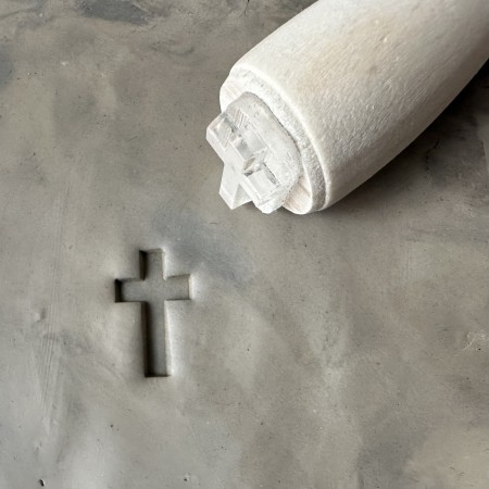 Christian Cross Pottery Stamp