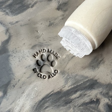 Personalized Pottery Stamp with paw