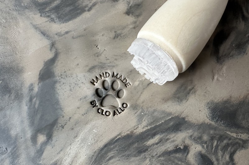 Personalized Pottery Stamp with paw