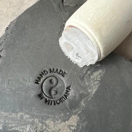 Personalized Pottery Stamp with Yin and Yang