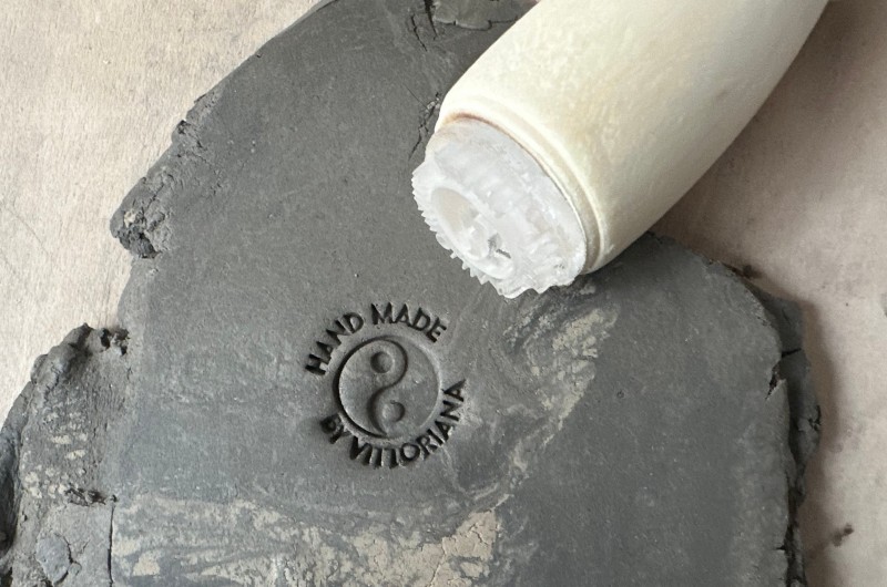Personalized Pottery Stamp with Yin and Yang