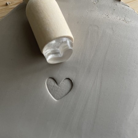 Heart Pottery Stamp