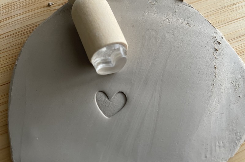 Heart Pottery Stamp
