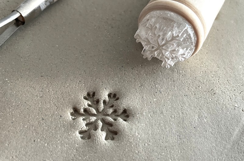 Snowflake Pottery Stamp