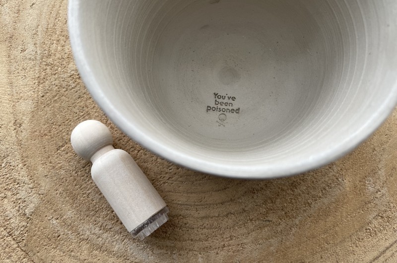 You've been poisoned Pottery Stamp