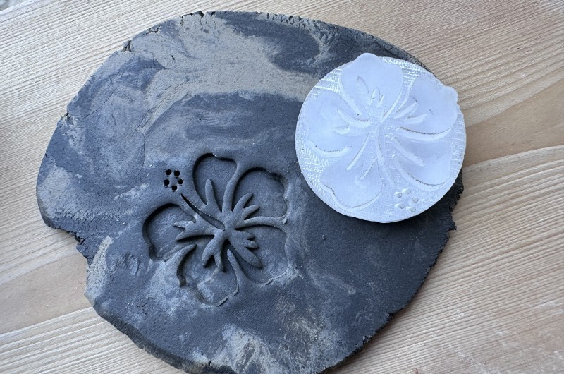 Hibiscus Pottery Stamp