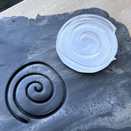 Spiral Pottery Stamp