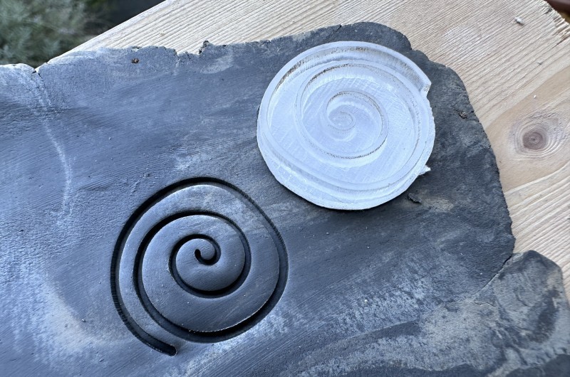 Spiral Pottery Stamp